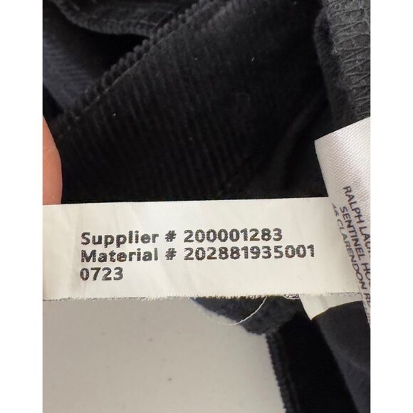 Lauren Ralph Lauren black label Straight leg corduroy pants black preppy sz 16W - Picture 11 of 11